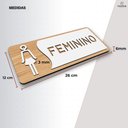 Ver imagem 2 de Placa de Banheiro Placas para Banheiro Feminino Masculino:branco - Feminino 12x26