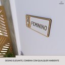 Ver imagem 4 de Placa de Banheiro Placas para Banheiro Feminino Masculino:branco - Feminino 12x26