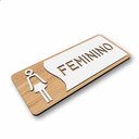 Ver imagem 5 de Placa de Banheiro Placas para Banheiro Feminino Masculino:branco - Feminino 12x26