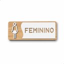 Ver imagem 1 de Placa de Banheiro Placas para Banheiro Feminino Masculino:branco - Feminino 12x26