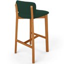 Ver imagem 7 de Kit 02 Banquetas Alta para Cozinha Sala de Jantar Bar Dara L02 Suede Verde Musgo - Lyam Decor