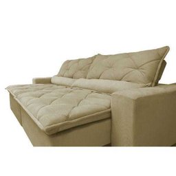 Sofá Lisboa 2,32M Retrátil e Reclinável com Molas No Assento Tecido Suede - 4