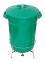 Ver imagem 4 de Cesto De Lixo Plastico Com Pedal Aço Galvanizado 40 Litros:Branco