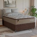 Ver imagem 7 de Cama Box Baú Viúva + Colchão Comfort Class Pillow Top Bege/suede Marrom