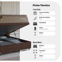 Ver imagem 3 de Cama Box Baú Viúva + Colchão Comfort Class Pillow Top Bege/suede Marrom