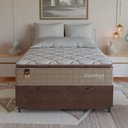 Ver mais imagens de Cama Box Baú Viúva + Colchão Comfort Class Pillow Top Bege/suede Marrom