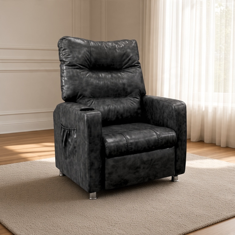 Poltrona do Papai Reclinável Courissimo - Élpis Móveis - Preto