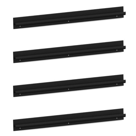 Kit 4 Puxadores 49,3cm para Balcão Cozinha 150cm Veneza Multimóveis Mp3086 Preto