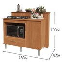 Ver imagem 7 de Kit Bancada Ilha para Cozinha + Balcão para Cooktop 1,05m 5 Bocas Turim Nature