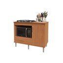 Ver imagem 4 de Kit Bancada Ilha para Cozinha + Balcão para Cooktop 1,05m 5 Bocas Turim Nature