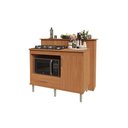 Ver imagem 3 de Kit Bancada Ilha para Cozinha + Balcão para Cooktop 1,05m 5 Bocas Turim Nature