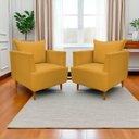 Ver imagem 1 de Kit 2 Poltronas Decorativa para Sala Recepção Escritório Consultório Reforçada Eliza Tecido Suede