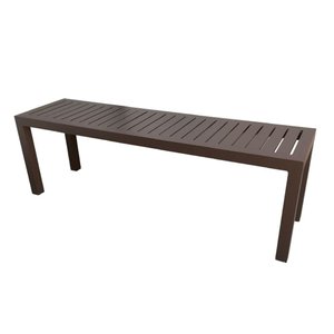 Banco Ripado 2.00m em Alumínio Área Externa Luxo Marrom