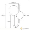 Ver imagem 4 de Luminária de Parede Arandela Perola 1xg9 C/ Globo de Vidro Ø12