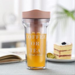 Copo com Infusor de Resina Café Cold Brew 420ml Rosa - Ilc - 5