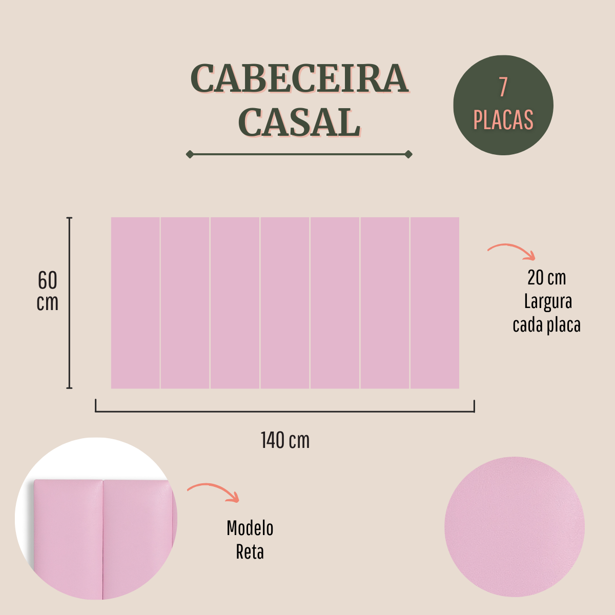 Cabeceira Casal Modulada Reta Cama Box - 2