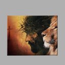 Ver imagem 2 de Quadro Decorativo - a Força de Jesus e o Poder do Leão