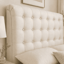Ver imagem 3 de Cabeceira Ana Estofada Corino p/ Cama Box Casal King 195cm Quarto