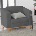 Ver imagem 3 de Kit Sofá 2 Lugares e 2 Poltronas Europa Linho ADJ Decor - Chumbo