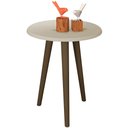 Ver imagem 4 de Conjunto para Sala de Estar com Mesa Lateral e Apoio Off White Brilho - Lyam Decor