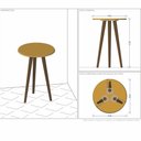 Ver imagem 7 de Conjunto para Sala de Estar com Mesa Lateral e Apoio Off White Brilho - Lyam Decor