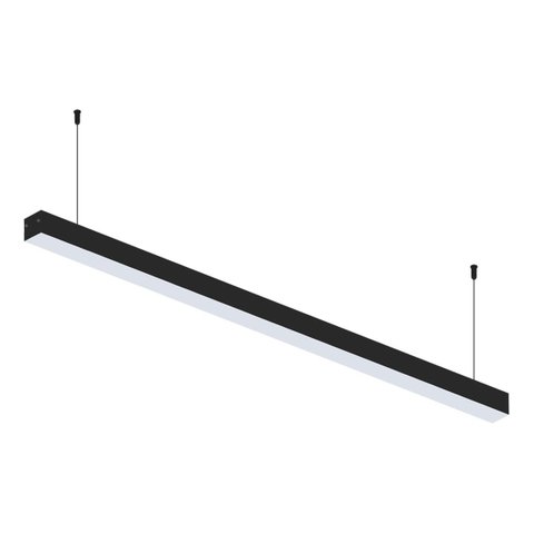 Luminária Led Linear Pendente Perfil 35x35mm 1 Metro 24w - Preto - 2700k