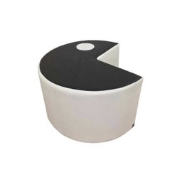 Puff Pacman Game Comics Alce Couch Courvin Branco Preto 60cm - 2