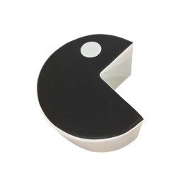 Puff Pacman Game Comics Alce Couch Courvin Branco Preto 60cm - 1