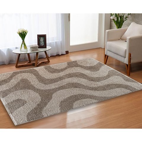 Tapete Sala Toque Macio 2,00x2,50 Linha Design Antid. Perola Des 304