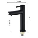 Ver imagem 4 de Torneira Banheiro Lavatorio Inox 304 Escovado Preto Fosco