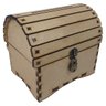 Urna Baú Cofre com Cadeado Vintage Madeira Mdf Pirata - 1