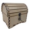 Urna Baú Cofre com Cadeado Vintage Madeira Mdf Pirata - 4