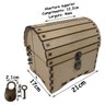 Urna Baú Cofre com Cadeado Vintage Madeira Mdf Pirata - 5