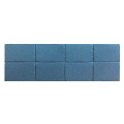 Cabeceira Cama Box Solteiro 8 Blocos Alce Couch Linho Turquesa 90cm - 3 Cabeceira Cama Box Solteiro 8 Blocos Alce Couch Linho Turquesa 90cm - 3