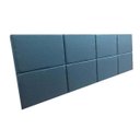 Ver imagem 1 de Cabeceira Cama Box Solteiro 8 Blocos Alce Couch Linho Turquesa 90cm