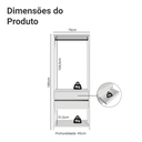 Ver imagem 5 de Guarda-Roupa Closet Modulado 2 Gavetas 70cm Valencia Madesa