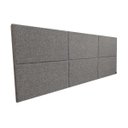 Ver imagem 1 de Cabeceira Cama Box Solteiro 6 Blocos Alce Couch Linho Cinza Claro 90cm