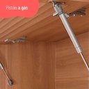 Ver imagem 4 de Armário Aéreo Macadâmia 120cm 1 Porta Basculante Ripado com Nicho 914003 Telasul Freijo