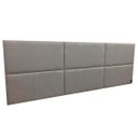 Ver imagem 1 de Cabeceira Cama Box Queen 6 Blocos Alce Couch Linho Cinza Gengibre 160cm