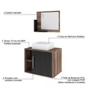 Ver imagem 4 de Conjunto Balcão C-cuba Q32 e Espelheira Soft 600 Nogal C-branco Chess Nogal C-preto Ônix