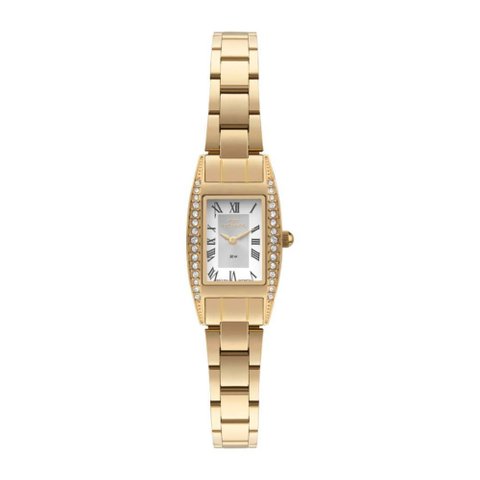 Relógio Technos Feminino Ref: 5y20mh/1k Elegance Retangular Dourado
