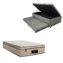Ver imagem 1 de Cama Box Baú Solteiro com Auxiliar (Bicama) + Colchão Cloud Molas Ensacadas c/Pillowtop 32cm | Kit C