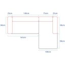 Ver imagem 3 de Sofá Modular Sala de Estar Decoração Luxo 265cm Lado Esquerdo Linho Celinne Luxuoso