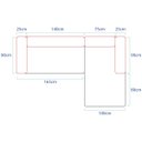 Ver imagem 3 de Sofá Modular Sala de Estar Decoração Luxo 265cm Lado Esquerdo Linho Celinne Luxuoso