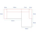 Ver imagem 3 de Sofá Modular Sala de Estar Decoração Luxo 265cm Lado Esquerdo Linho Celinne Luxuoso