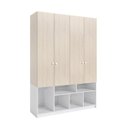 Ver imagem 5 de Quarto Completo com Guardar-Roupa Curió e Bicama Petit Casatema MadeiraOriginals Branco/Mel
