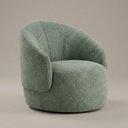 Ver imagem 2 de Poltrona Decorativa Saara Orgânica Bouclê Verde Menta Desk Design