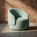 Ver imagem 4 de Poltrona Decorativa Saara Orgânica Bouclê Verde Menta Desk Design