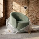 Ver imagem 7 de Poltrona Decorativa Saara Orgânica Bouclê Verde Menta Desk Design