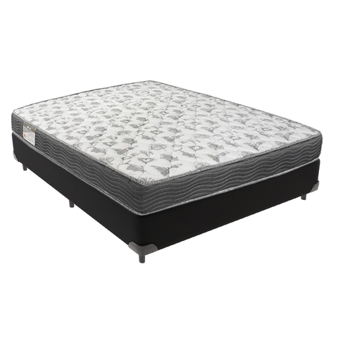 Cama Box Viúvo Preto e Colchão Iso 100 D33 Ortobom